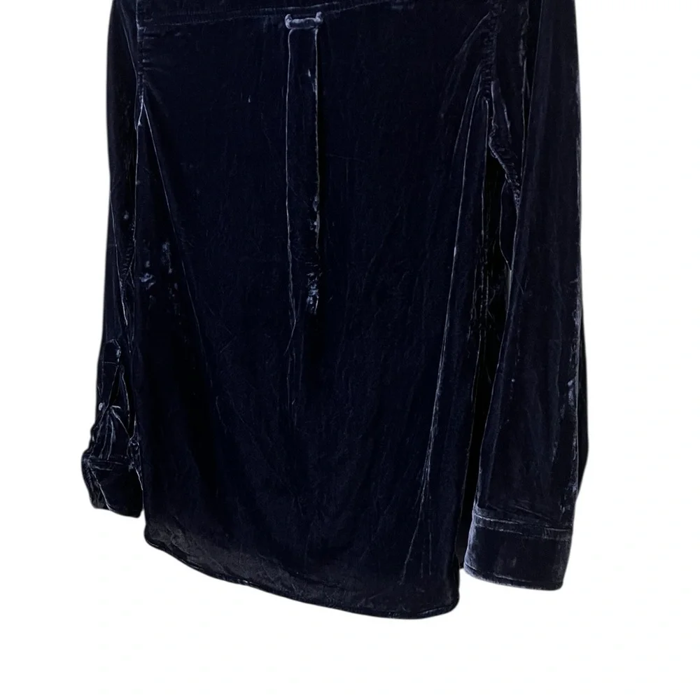 J. Crew NWT classic fit button down velvet shirt in purple blue